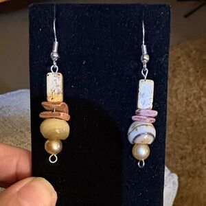 Hand Crafted Earthy Tones Dangle Earrings